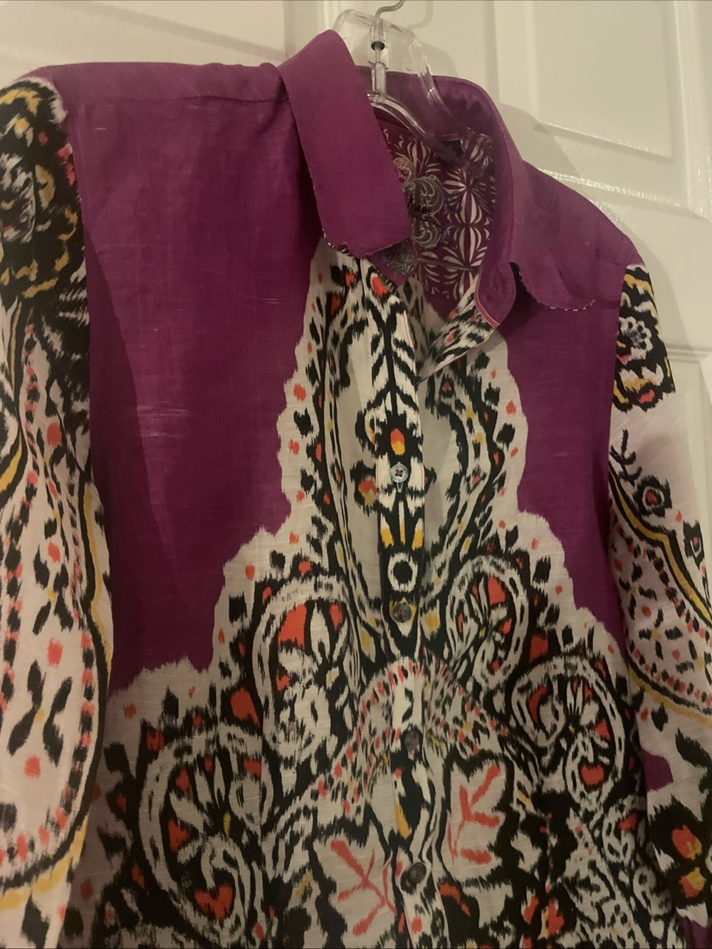 Robert Graham Purple Multi-Color Printed Blouse